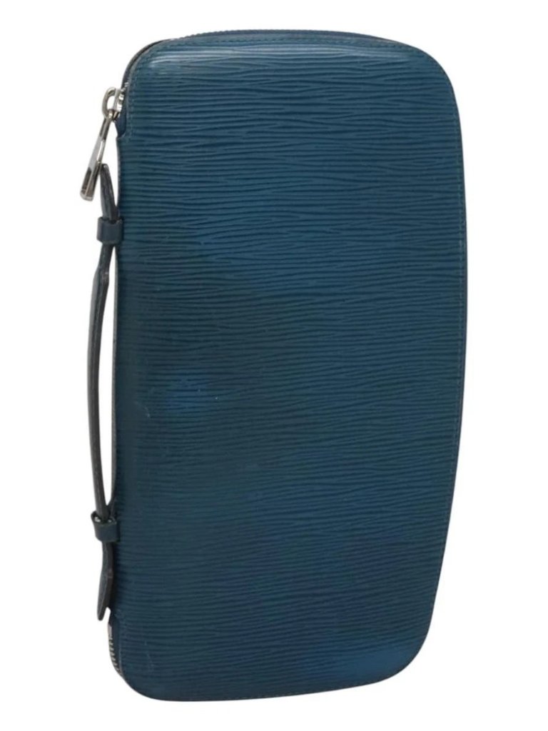 Louis Vuitton Epi Organizer Atholl Clutch Bag Blue